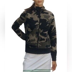 Flint Park Women's Court Jacket in Black Camo Size 2XS Tennis Pickleball NWT